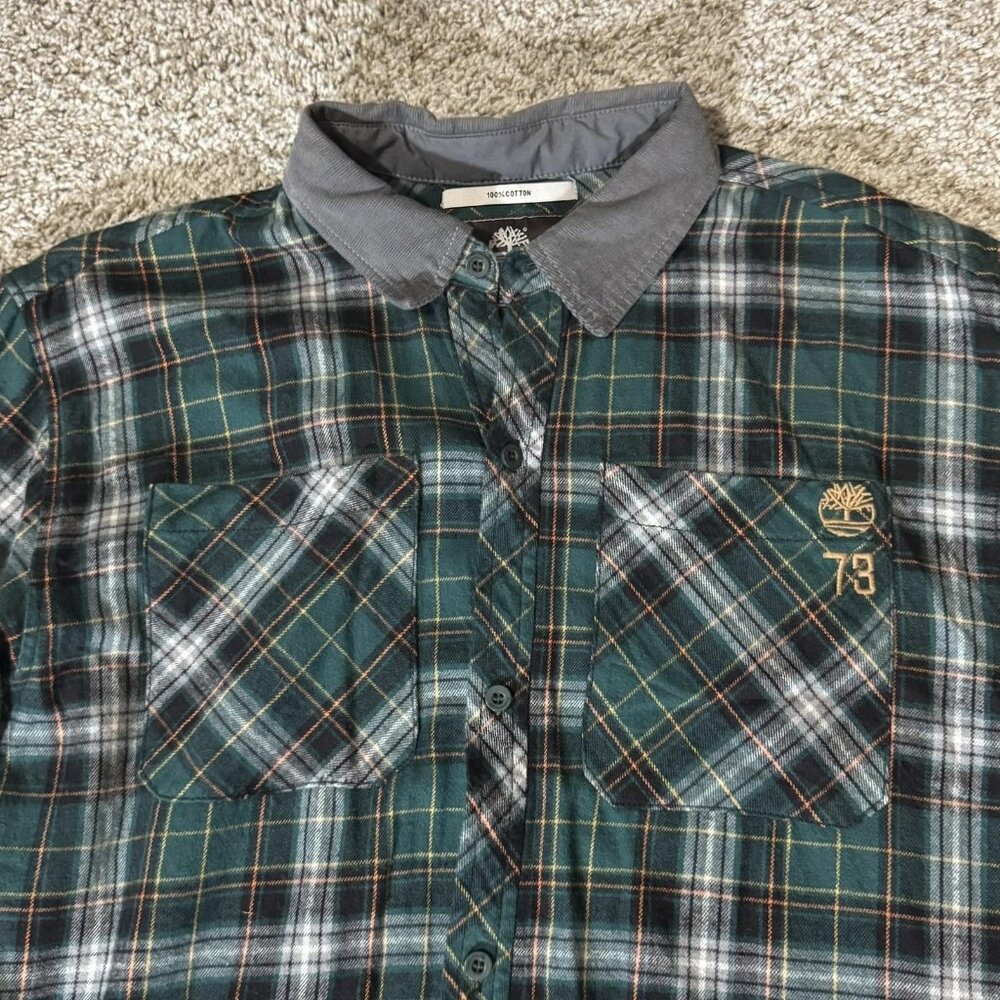 Timberland Shirt Mens Medium Button Up XL Tag Casual Outdoor - Picture 3 of 10